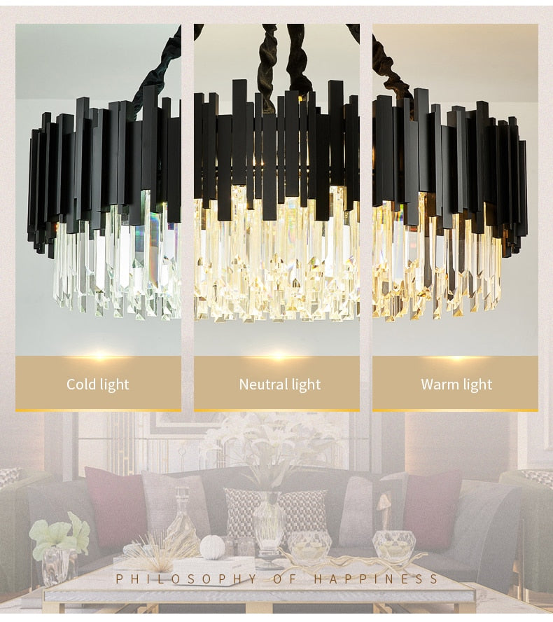 Elegance Noir Chandelier