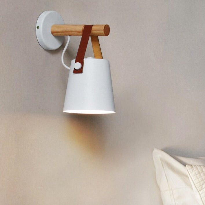 Nordic Wooden Hanging Wall Lamp