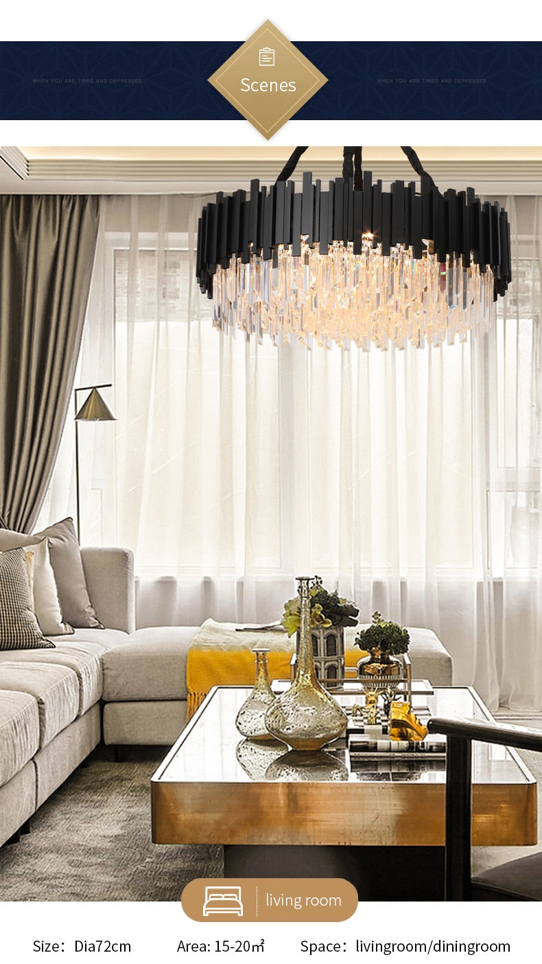 Elegance Noir Chandelier