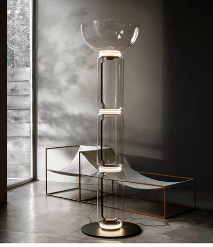 ArtisanAura Glass Vertical Floor Lamp