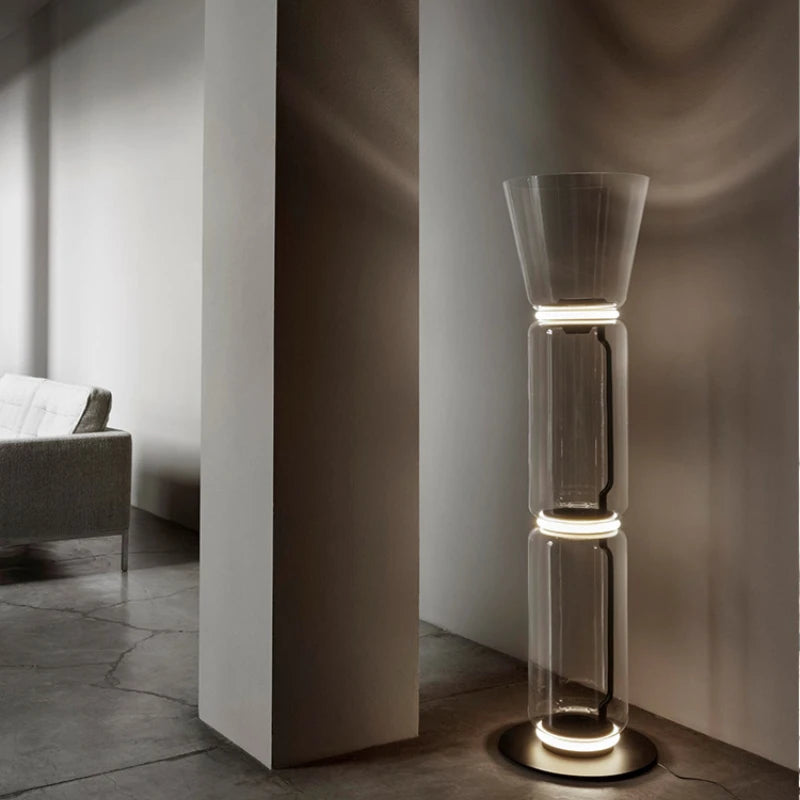 ArtisanAura Glass Vertical Floor Lamp