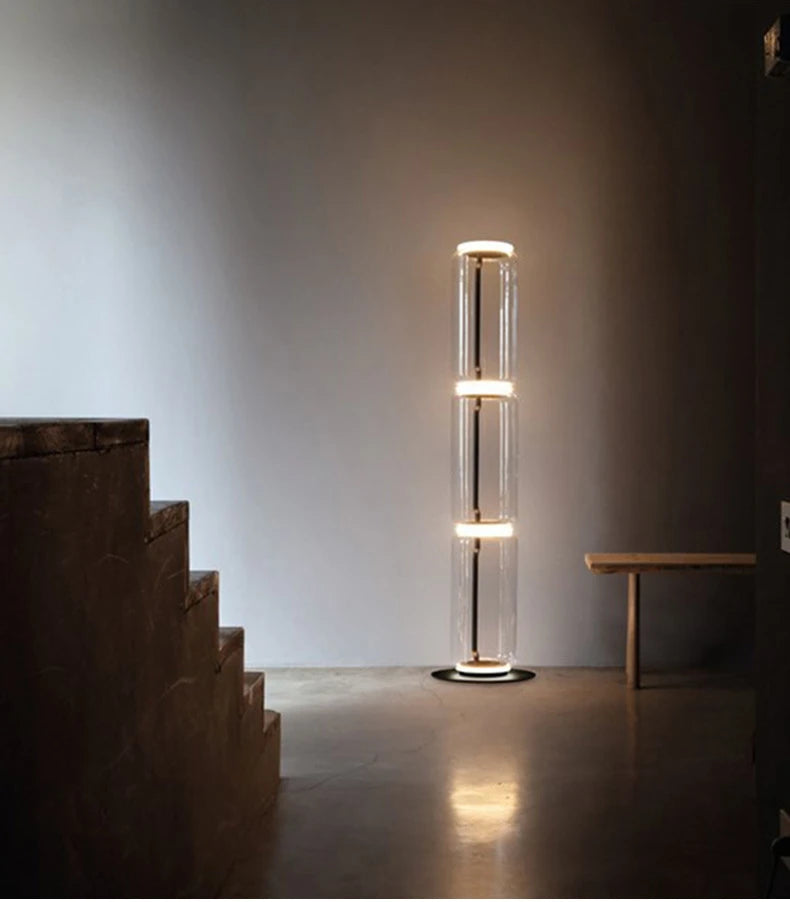 ArtisanAura Glass Vertical Floor Lamp