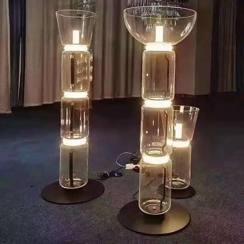 ArtisanAura Glass Vertical Floor Lamp