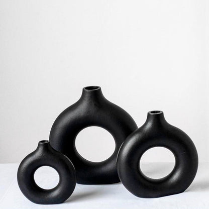 Circular Hollow Ceramic Vase