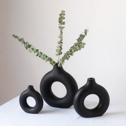 Circular Hollow Ceramic Vase