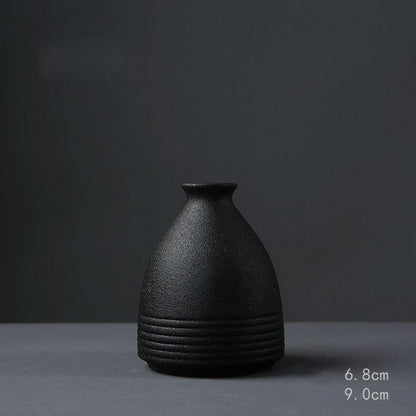 Black Ceramic Vase